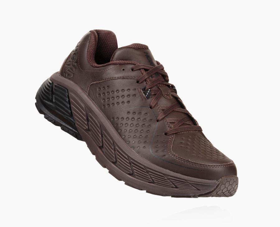 Tenis Hoka One One Hombre Marrom - Gaviota Cuero - TLRX21406